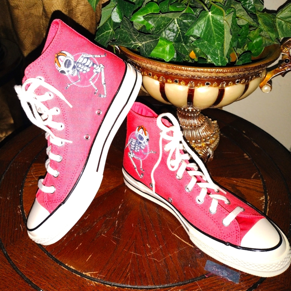 "Day of the Dead" UNISEX Converse Chuck Taylor 70 High Top sneakers - Picture 2 of 5
